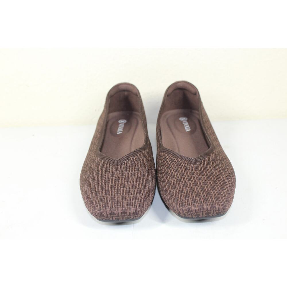 VIVAIA Square-Toe V-Cut Flats (Margot 2.0) in brown chain EU 40 US 9 - Picture 2 of 5